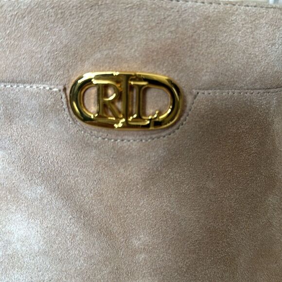 Ralph Lauren Women Wynne Suede Booties Beige Size 10 - Picture 10 of 13